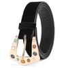 Casual PU Leather Belt Luxury Design Waist Belt Trendy Suede Rivet Belt  For Women
