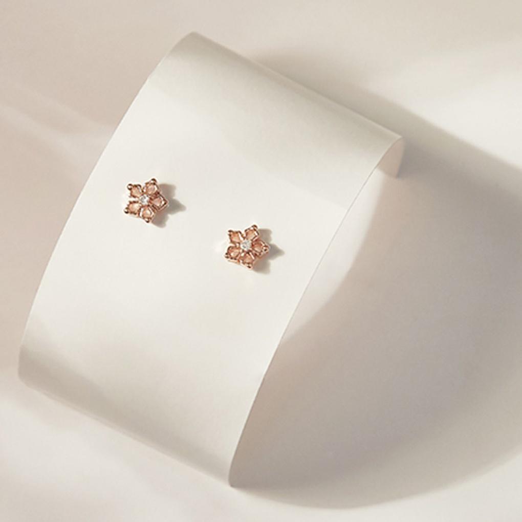

PAULBRIAL [SILVER] PGSE0145 Poinsettia Earrings