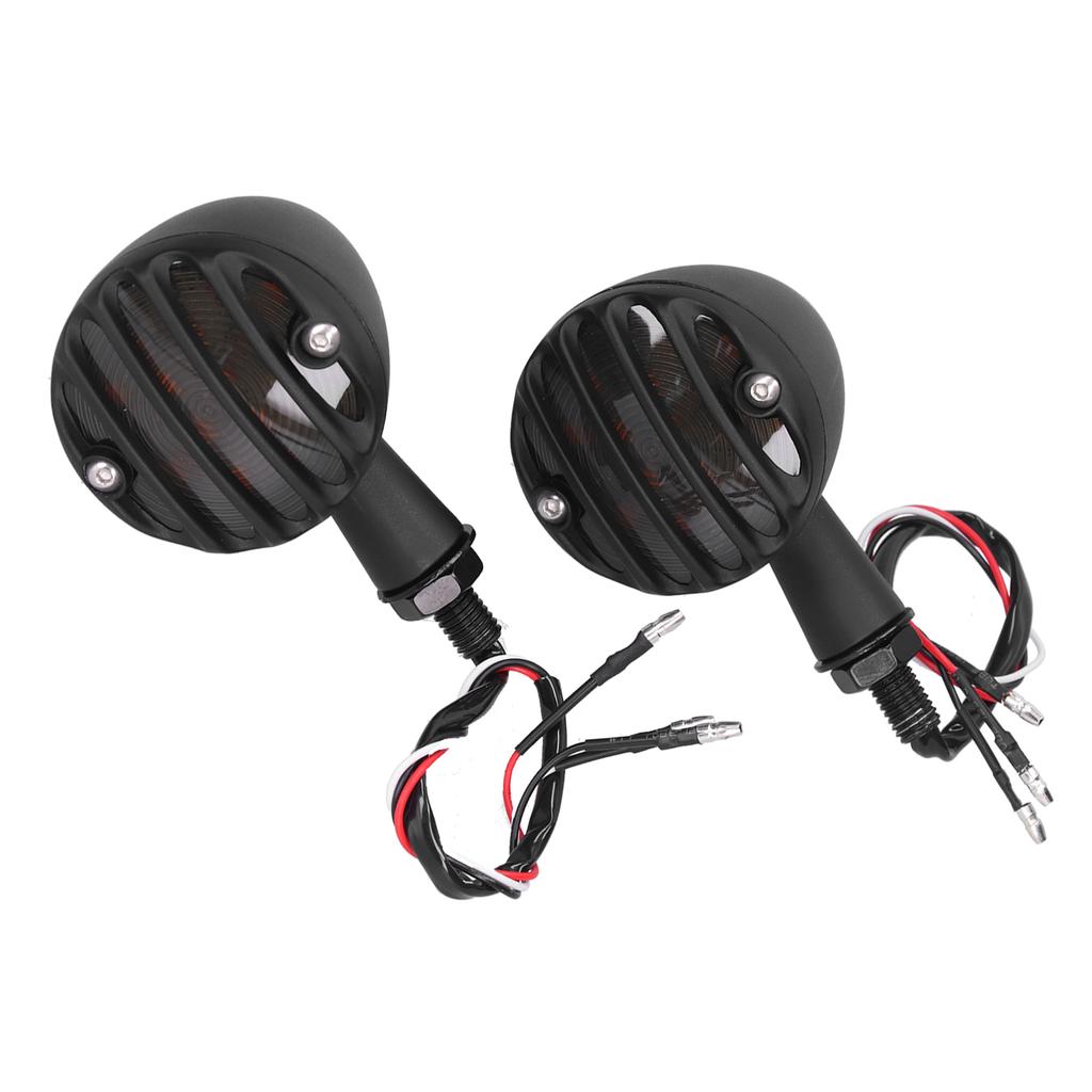 Pair of 12V Motorcycle Turn Signal Indicator Light Bright Universal for Retro Motorbike Waterproof