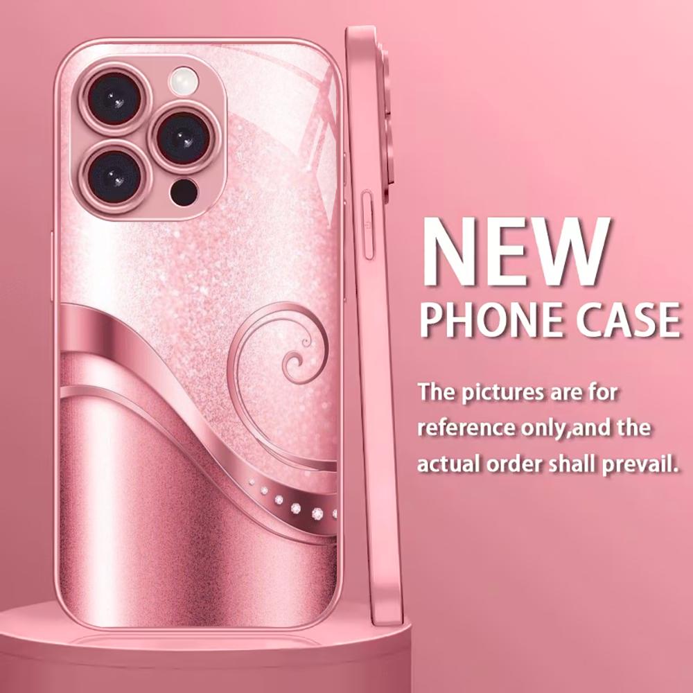 

style Exquisite new Hot-selling protective case Phone Case Metallic paint Glass PhoneCase for iPhone 17 16 15 14 13pm Pro Plus iPhone 11 ProMax