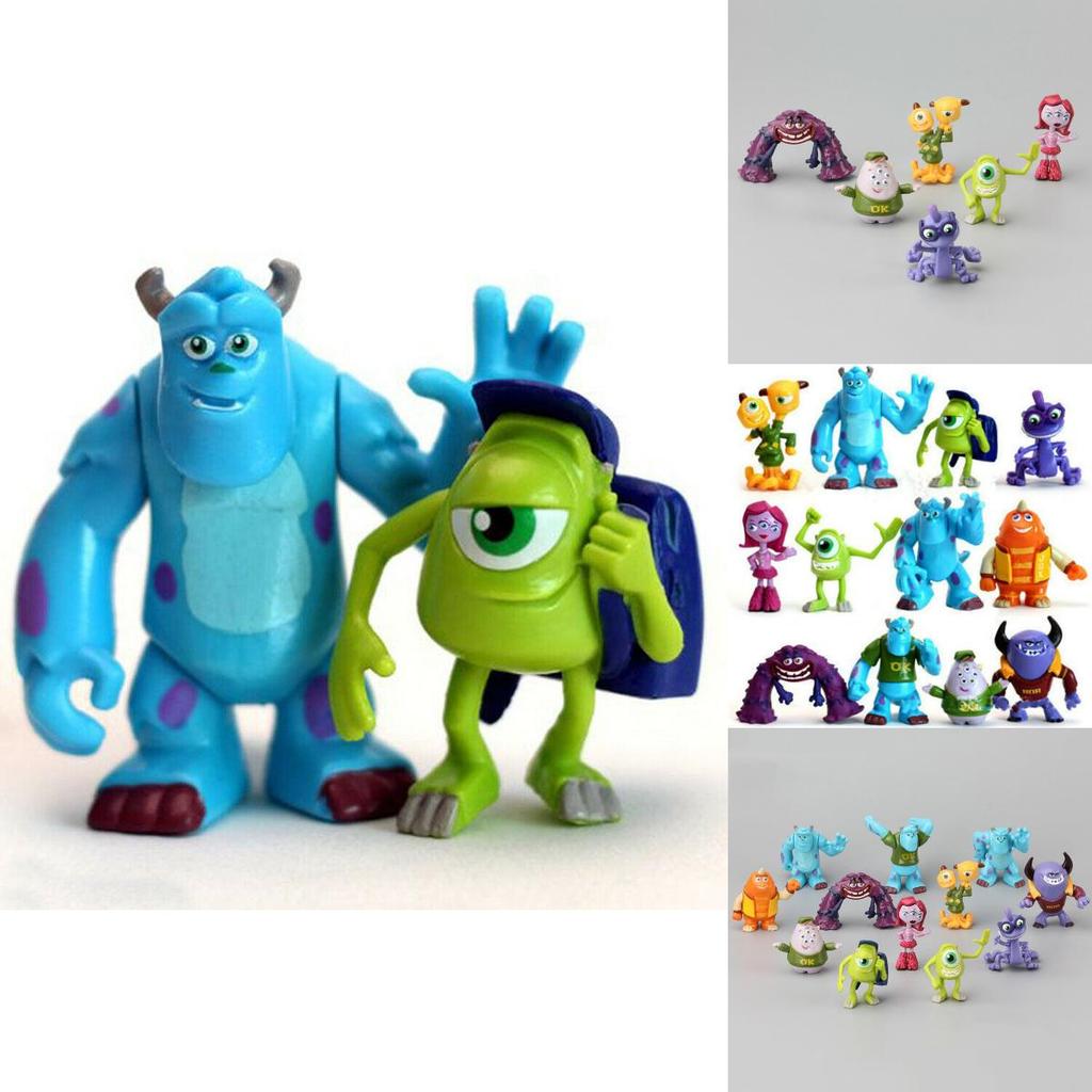Engaging 12 Pcs Monsters University Sully Mike Anime Figurine Set For Tiny Hands And Imagination