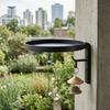 Wall Mounted Bird Bath, Outdoor Bird Bath Tray with Feeder Hook, Metal Bird Bath Tray for Garden Yard Wall Fence Bird Feeder Not Included