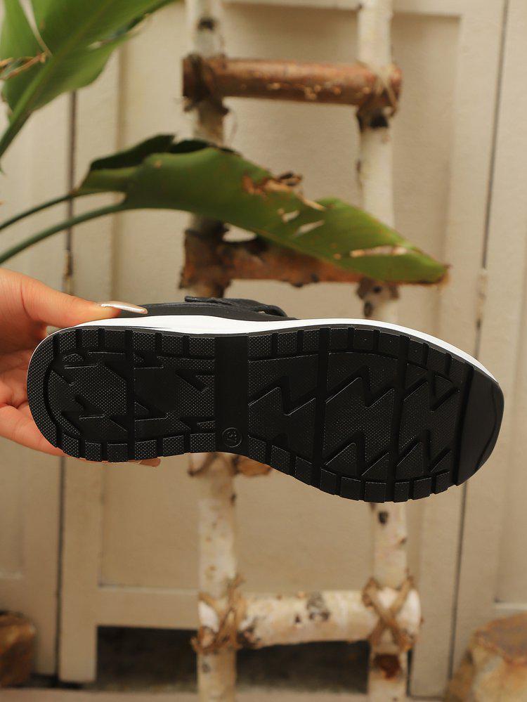 2025 Summer Women's Platform Closed-Toe Wedge Sandals, Breathable, Hollow Design, Plus Size 43, Thick Sole, Velcro Closure