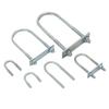 1Pcs Durable Galvanized Q235 Carbon Steel M8 Round Tube Clamp With Baffle Screws Pipe U-clamp Right Angle U-bolt for Round Tube