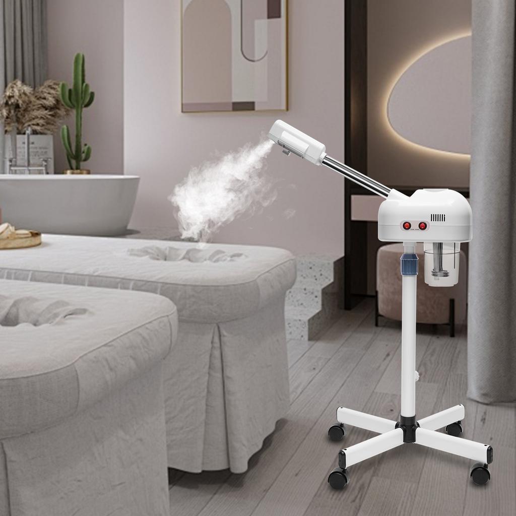800W Professional Ozone Facial Steamer Spa Salon Face Sauna Skin Care Steam Machine Beautiful Cold Spraying Machine