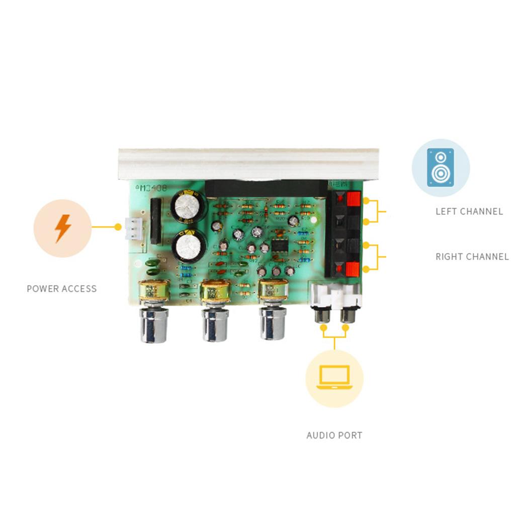 DX-0408 Digital Power Amplifier Board Speaker Stereo Home Module Audio STK4102/4122/4112/4132/4182