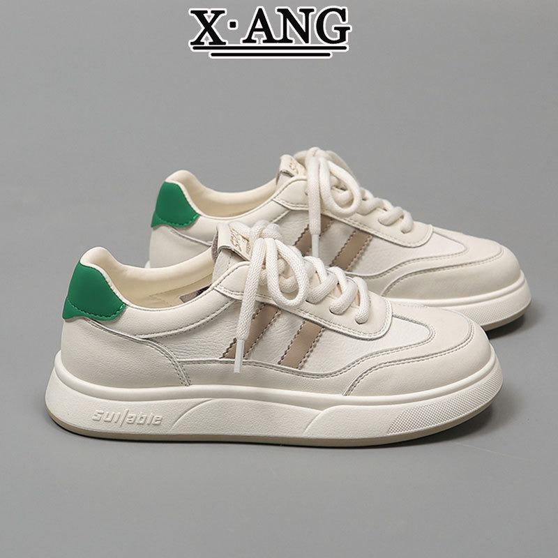 Cowhide soft sole not tired feet women's shoes versatile little white shoes children's board shoes autumn new casual sports shoes