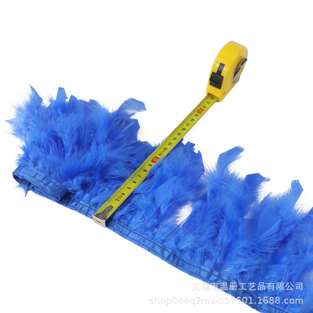 Turkey Feather Cloth Edge Diy Car Doll Decorative Material Fire Lace Dress Skirt 1M/Bag