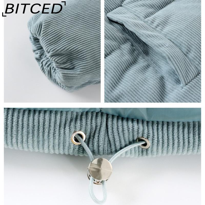 BITCED Down-Filled Cotton Jacket: Petite Niche & Distinctive Quilted Coat for Women Autumn/Winter High-Waisted Short Cotton Jacket