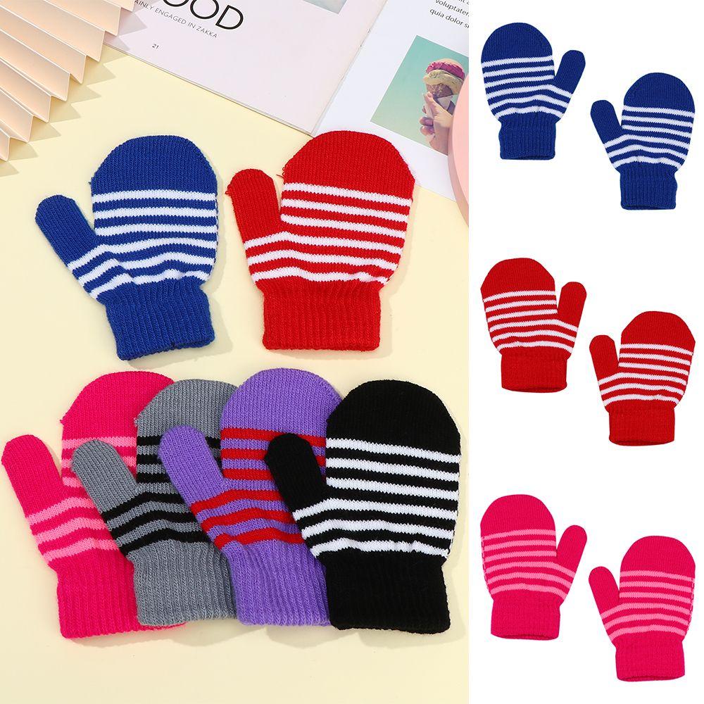 Children Soft Thicken Knitted Mittens Full Finger Gloves Children's Gloves Kids Gloves