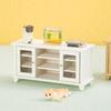 Fashionable Dollhouses Miniature Sturdy Wood TV Stand 1/12 Scale Living Room Furniture Pretend Play Accessory for Kids