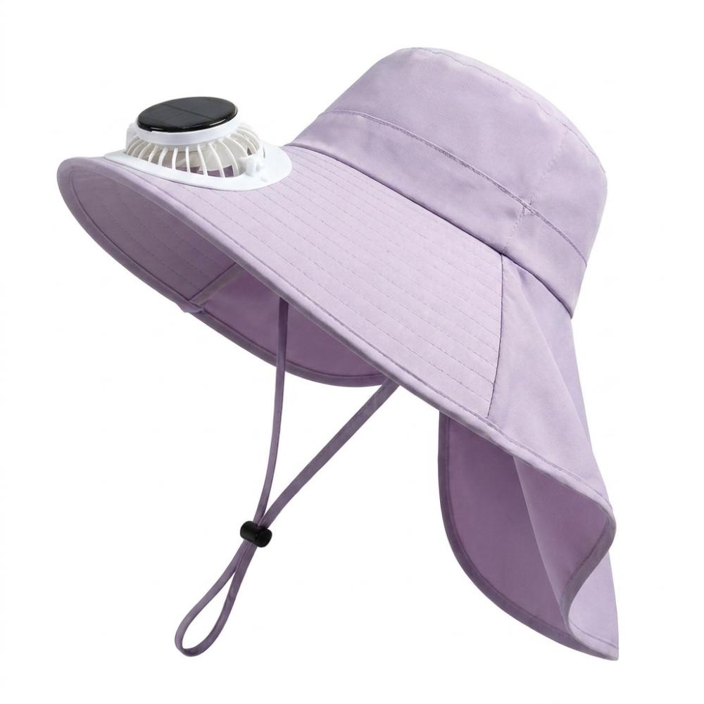 Protection UV Hommes Femmes Chapeaux Ventilateur Solaire 800 mAh Travail Chapeau de Soleil Séchage Rapide Chapeau Bob Été Extérieur