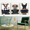 Modern Cartoon Animal Poster and Prints Funny Police Dog Canvas Painting Wall Picture for Pet Store Kids Nursery Room Decoration No Frame
