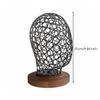 Espositore per Cappelli Base in Legno Testa Metallica Manichino Stand Stile Antico per Salone,