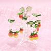 Four Cart Cute Handmade Glass Crafts Peach Small x Set "Rolling Tree" 3-Piece