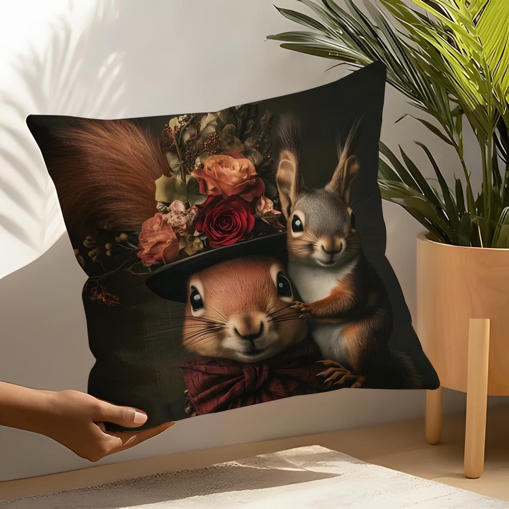 Nordic Fashion Animal Pillow Case Linen Cushion Covers For Decorative Sofa Home Pillows Case Car Chair Pillows Cases