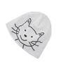 Eolaiteuaenggeul Cat Face Beanie (White)