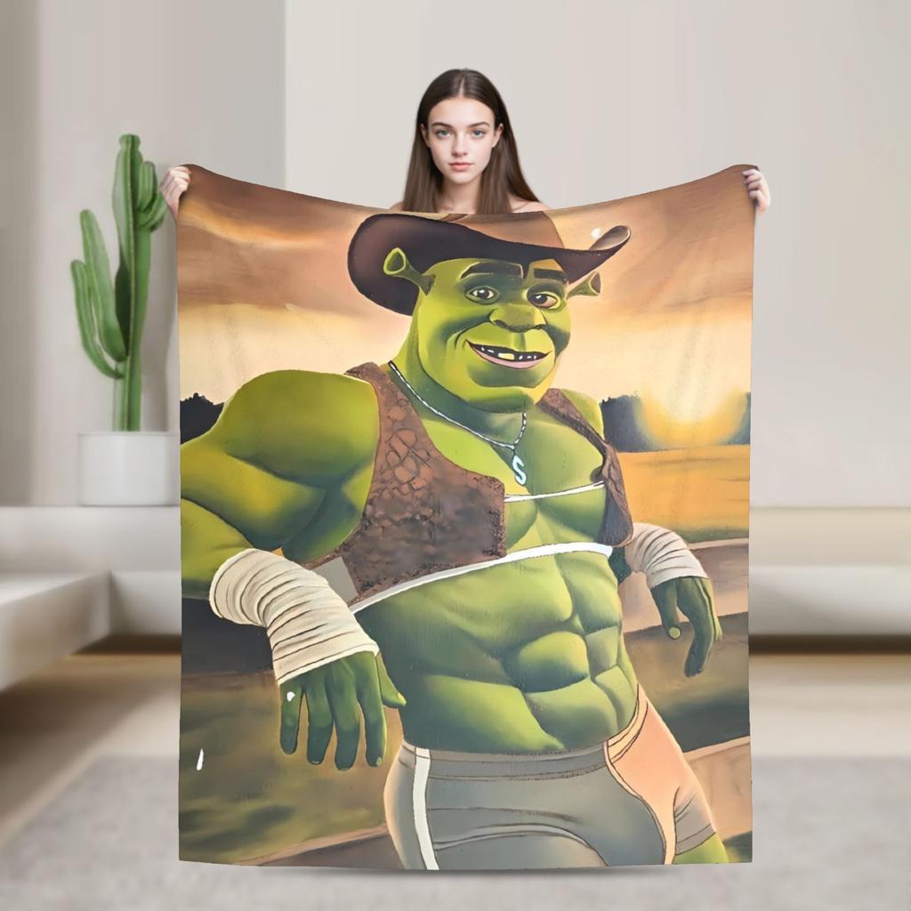 Pun Mein Swampf S-shreks Blanket  Super Warm Novelty Plush Throw Blanket For Outdoor Travel Office Flannel Bedspread Bed Cover