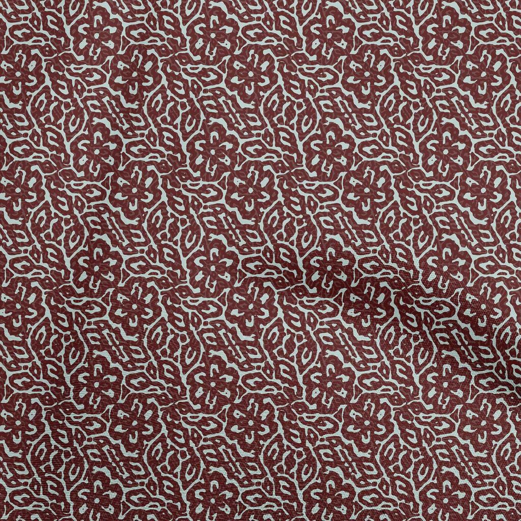 oneOone Cotton Flex Forest Green Fabric Asian Dabu Print Fabric For Sewing Printed Craft Fabric By The Yard 40 Inch