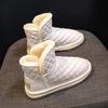 Fleece Thickened Cotton Boots Women's 2025 Winter New Short Tube Cold-proof Cotton Boots Warm Cotton Shoes Fur Integrated Short Boots