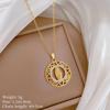 Gold Plated Maria Necklace Cubic Zircon Heart Choker For Women Mary Titanium Steel Chain Religious Jewelry