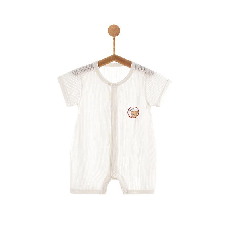 Sommarbabybodys: Klass A Kortärmad Tunn Body Pyjamas med Haremsbyxor