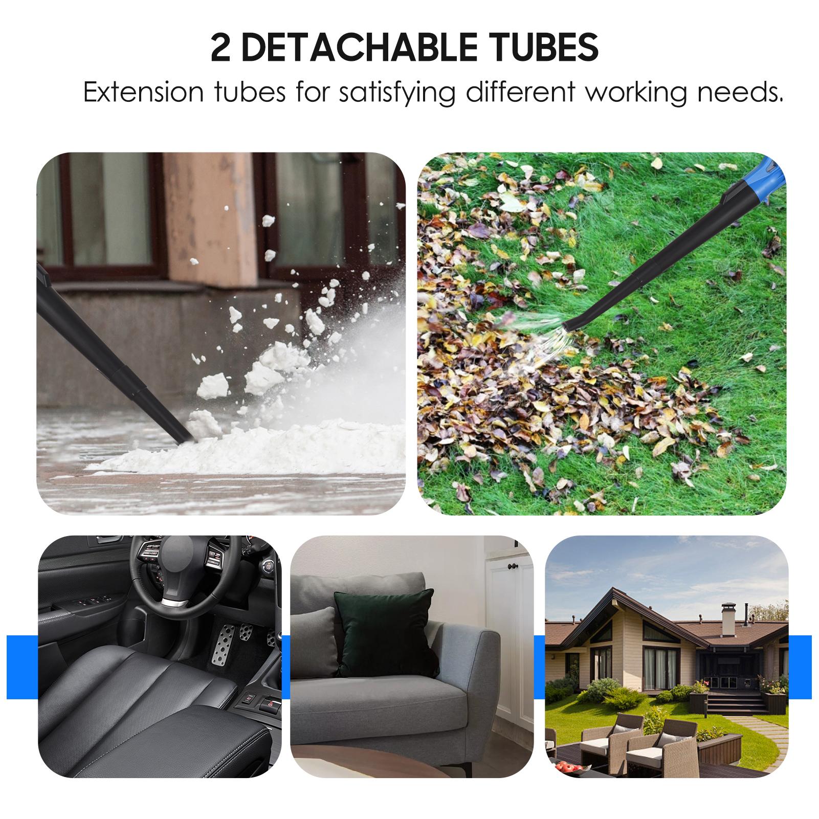 

20 В Беспроводная электрическая воздуходувка для листьев, 2 скорости управления, 60 миль в час, 130 миль в час, портативная ручная воздуходувка для листьев