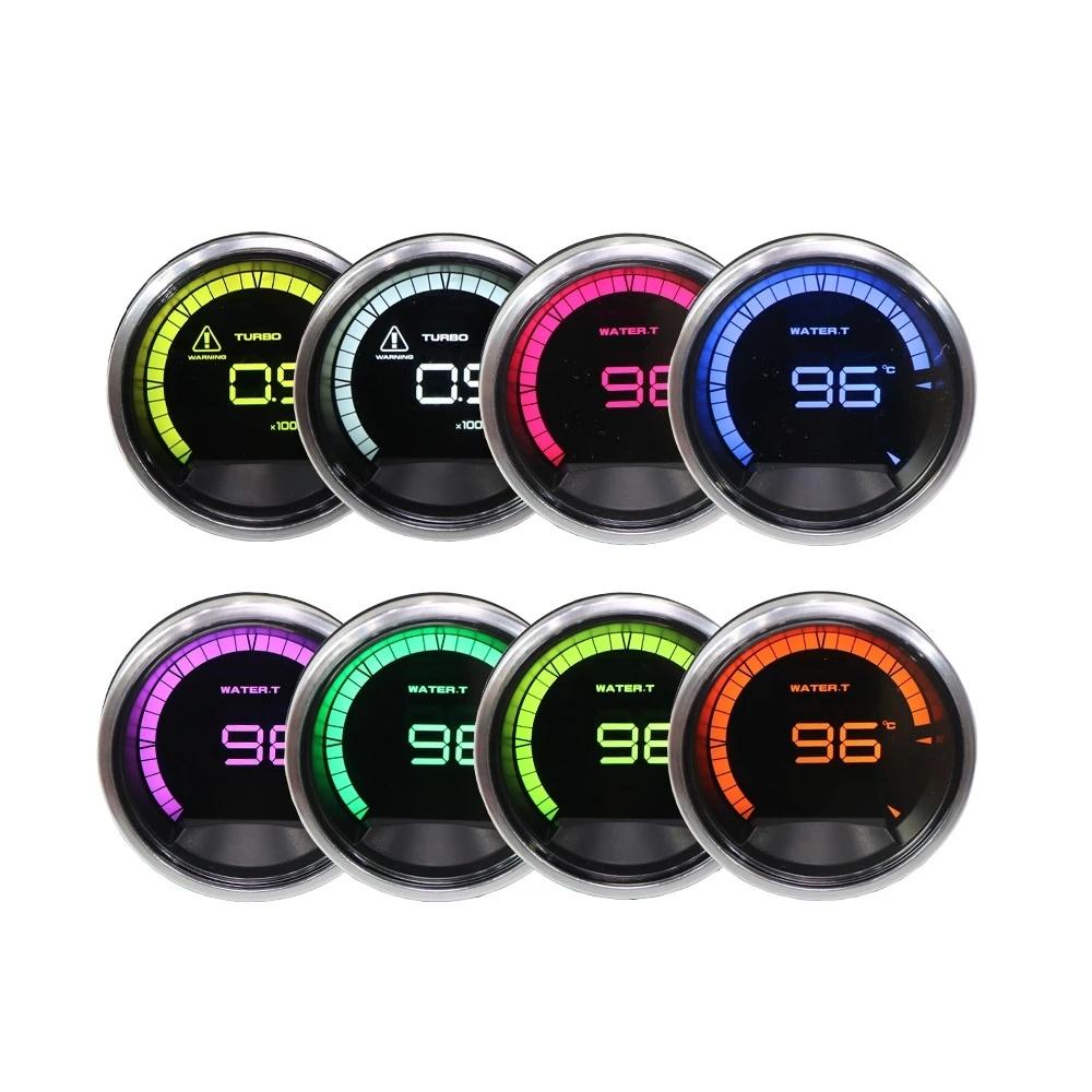 Def A2 7-Color OBD2 Gauge 2.5 Inch Water Temperature Oil Pressure Turbo Oil Temp Vacuum Voltage Universal 60mm Car Meter