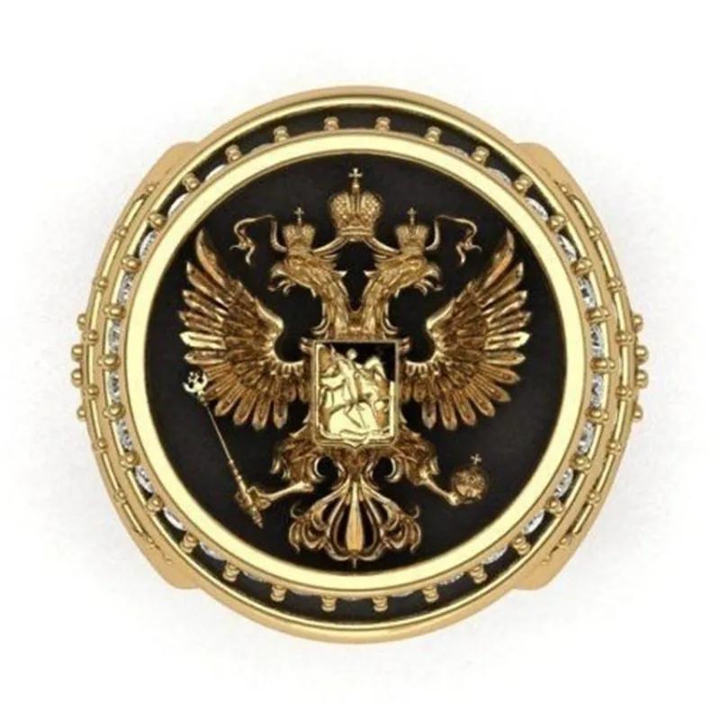 Hot-selling retro gold eagle diamond ring, a creative and fashionable men's ring with a European and American style