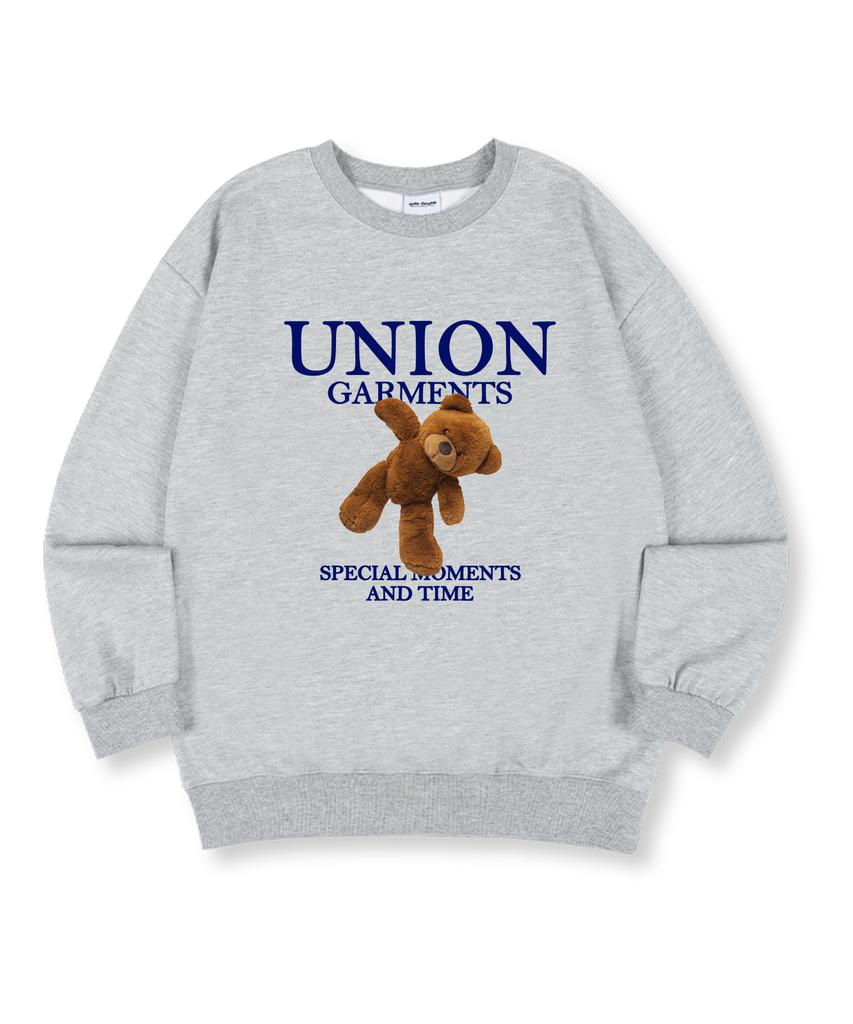UNION GARMENTS Moment Bear Premium Double-Sided Oversized Sweatshirt 4 Colors