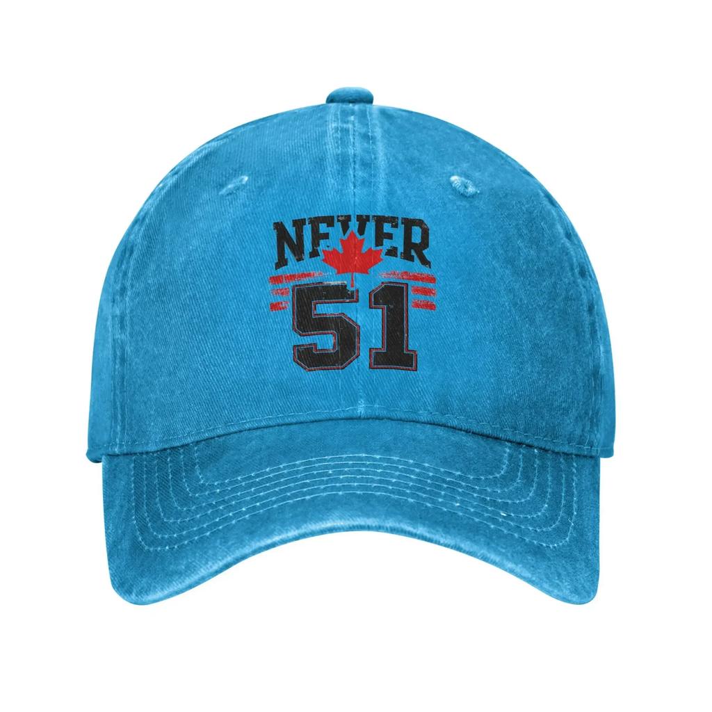 Never 51st State Canada Maple Leaf Men Women Baseball Caps Vintage Canadian Distressed Washed Hat Outdoor Adjustable Fit Sun Cap