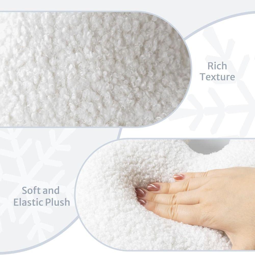 White Couch Stuffed Plush Cushion Soft Snowflake Pillows Christmas Snowflake Throw Pillow  Bedroom