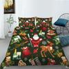 Christmas Series Quilt Cover Pillowcase Three-Piece Set Children'S Gift Digital Printing Polyester