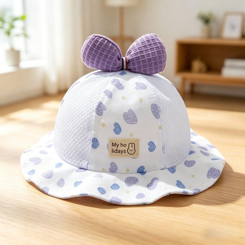 Baby Spring Summer Cotton Sun Hat With Wide Brim For Girls Sun Protection