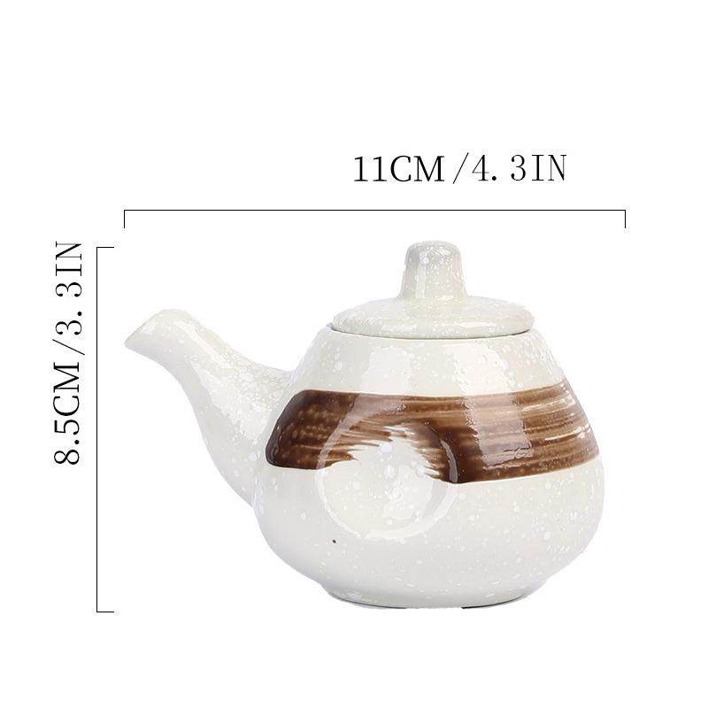 200ml Japanischer Stil Gewürzflasche Keramik Öl Olivenöl Spender Sojasauce Topf Essig Küche Gewürzdosen Soßenbehälter