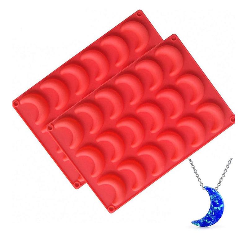 Moon Silicone Mold For Baking Crescent Chocolate Candy Cake Decoration Cupcake Topper Cookie Ice Cube Wax Melts Crayon Keychains