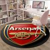 1pc A-Arsenal Carpet, Round Rug, Comfortable, Suitable for Entryways, Living Rooms, Office, And Bedrooms, Christmas Decoration