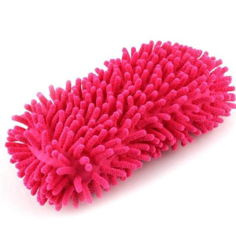 1PC Micro Fiber Chenille Anthozoan Home Furniture Wash Gloves Washer Supplies Multi-functional Car Brush Random Color (Color Is Not Fixed)