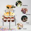 Acrylic Cake Stand Round Food Display Stand Cake Transparent Macaron Rack DIY Dessert Table Cake Pastry Party Display Tools