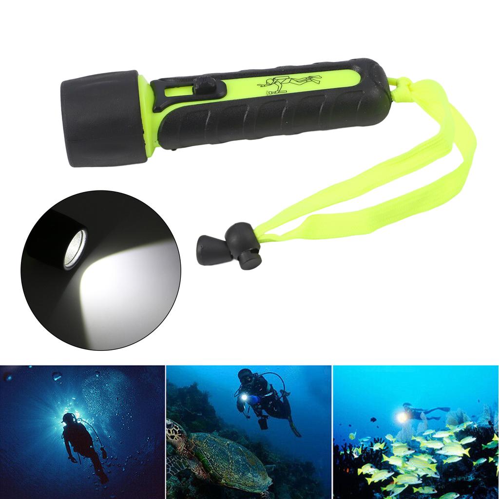 Torch Diving Flashlight Lantern Light PC+TPE Portable