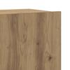 7 piece wall mounted TV cabinet set Artisan Oak finish particleboard