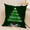 Merry Christmas Printed Cushion Cover Silky Short Plush Invisible Zipper Dustproof Sofa Pillow Case For Home Decor