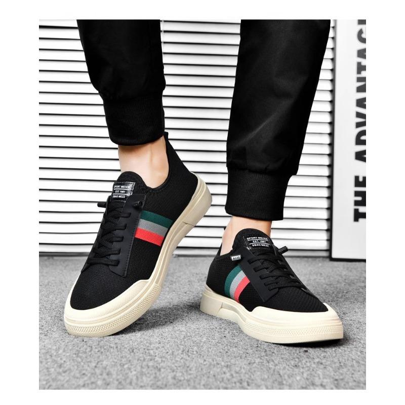 Men's Shoes, Breathable, Knitted, Mesh Shoes, Canvas, Casual Board Shoes, Work Shoes