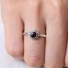 Natürlicher roter Granat runder Edelsteinring, handgemachter Ring, Stapelring, Geschenk für Sie, Statement Ring, Silberschmuck, 925 Sterling Silber