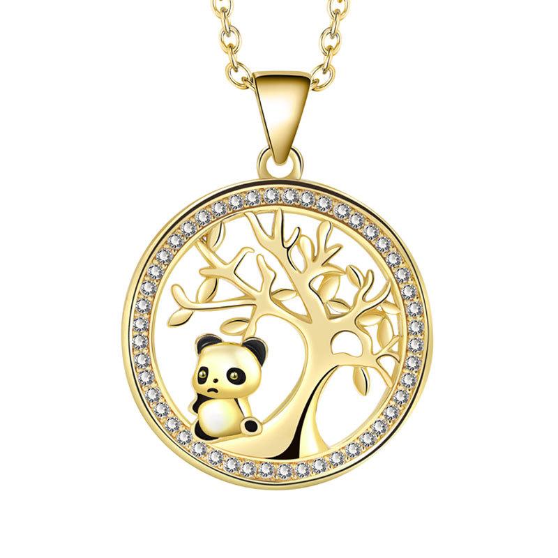 Ladies Elegant Cute Chinese Panda Pendant Necklaces