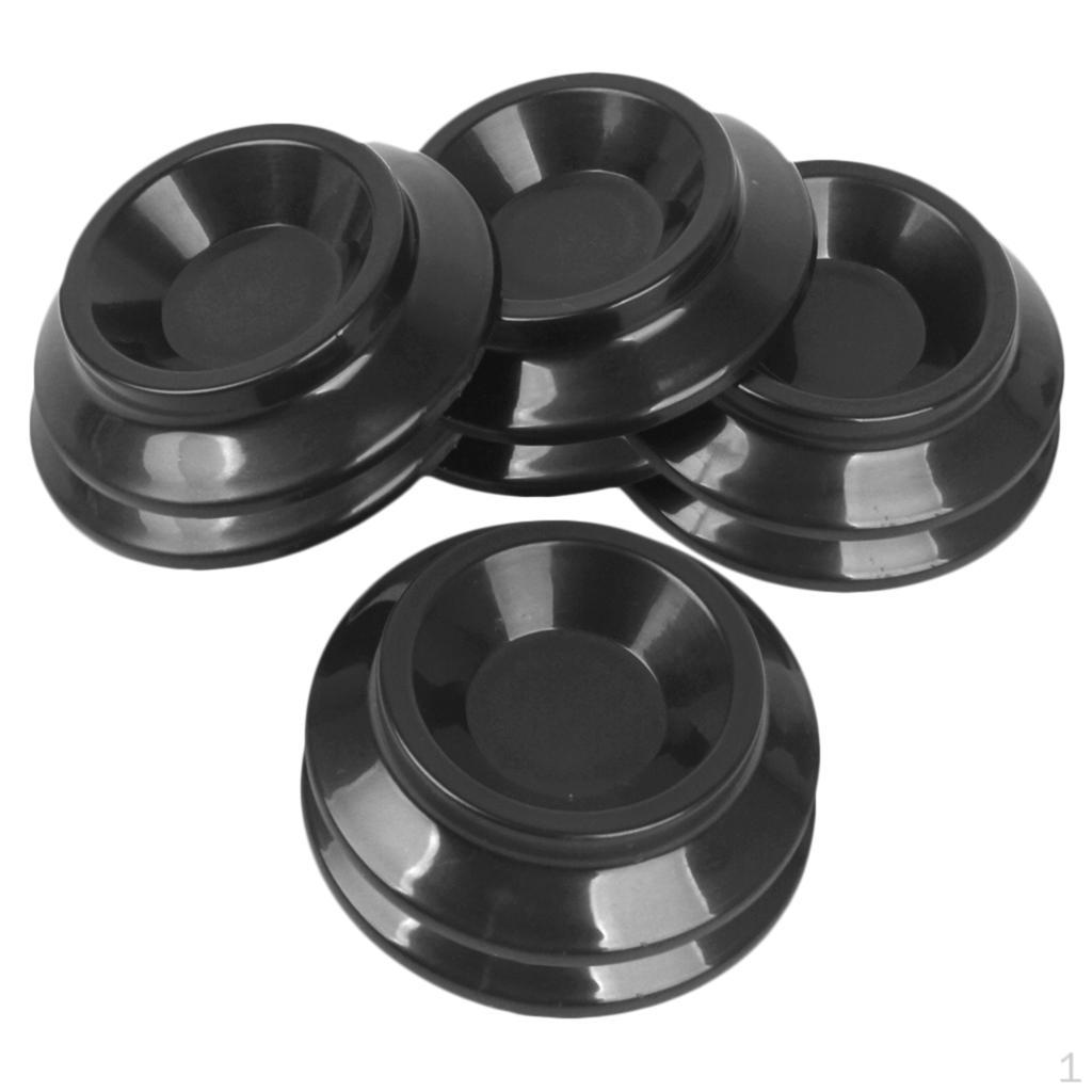 

8pcs Black Plastic Upright Piano Caster Cup Feet Pad Floor Carpet