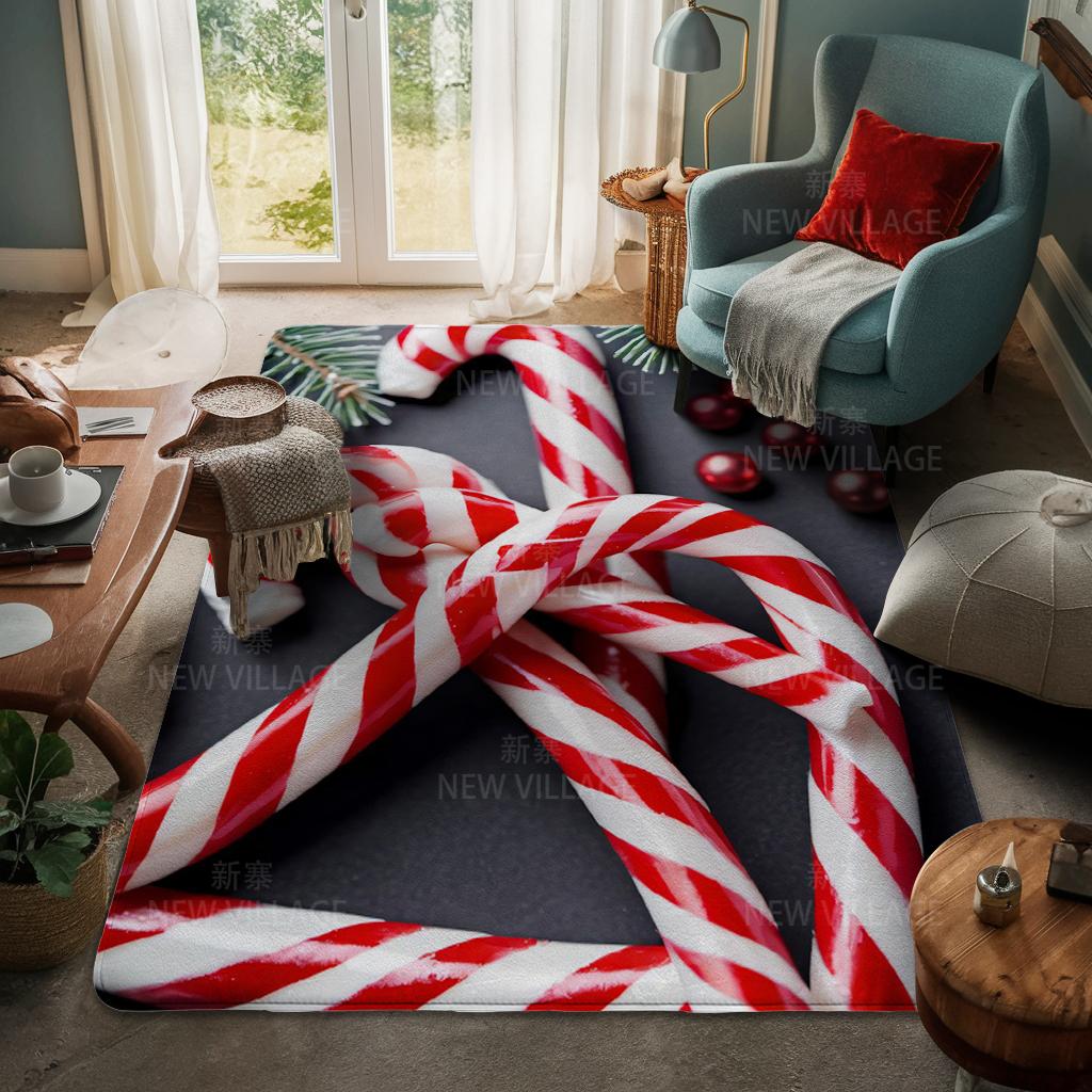 House Entrance Carpet Home Door Mat Living Room Bath Foot Bathroom Non-slip Water Absorption Rugs Bath Merry Christmas Winter