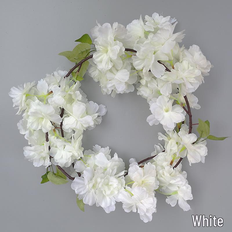 Rattan Plastic Rose Vine Artificial Flowers for Wedding Décor, Ceiling or Wall Hanging, and Air Conditioning Pipe Cover