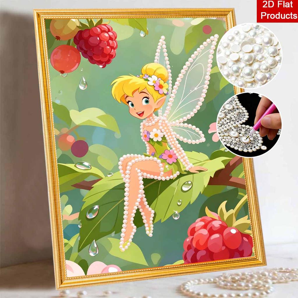 Disney Pearl Painting Jingle Bell Fairy Themed Creative Pearl Art Painting 5D DIY Pearl Embroidery Mosaic Cross Stitch Kit Home Decor