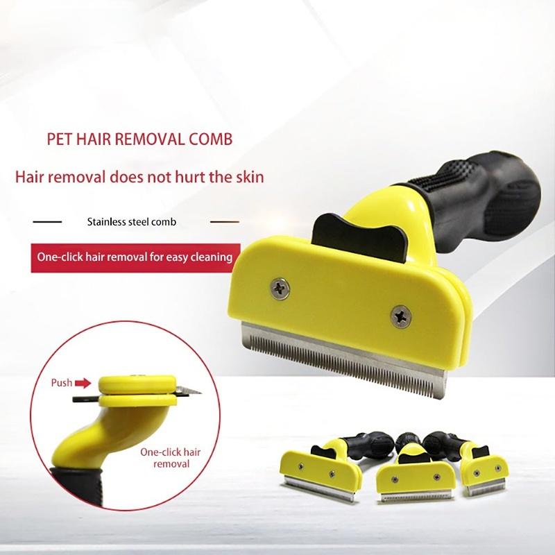 Perie pentru animale de companie Instrumente pentru îndepărtarea părului pentru pisici Câini Pisici Perie de îngrijire Pieptene Trimmer pentru animale de companie Produs Instrumente de îngrijire